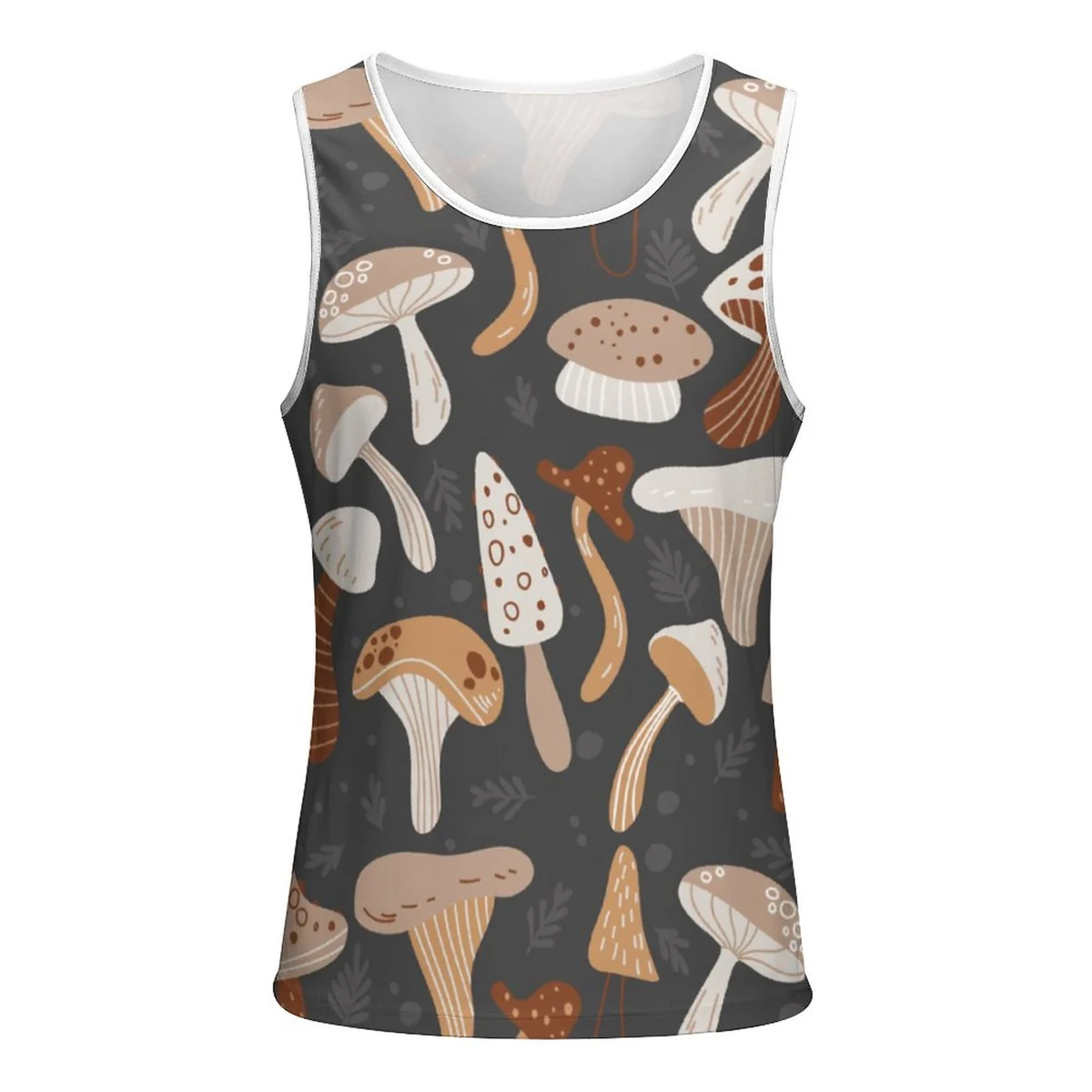 Unisex Crew Neck Tank Top - Woodland Mushroom Print - view 3