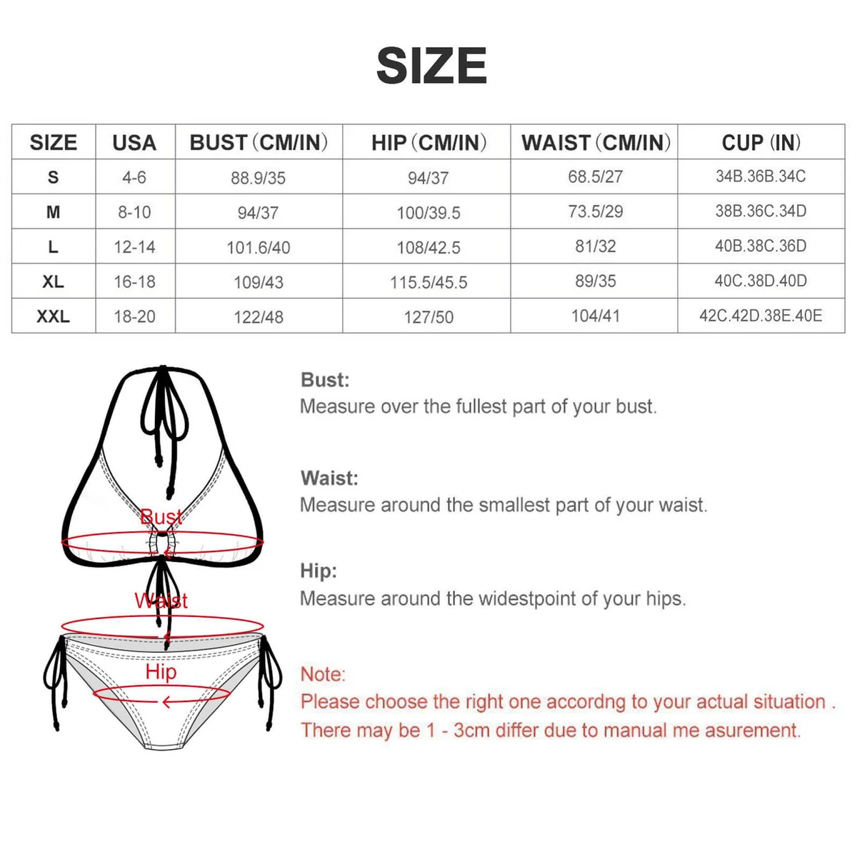 Women's Tie-Front Triangle Bikini Set - Stormy Marble Print - view 9