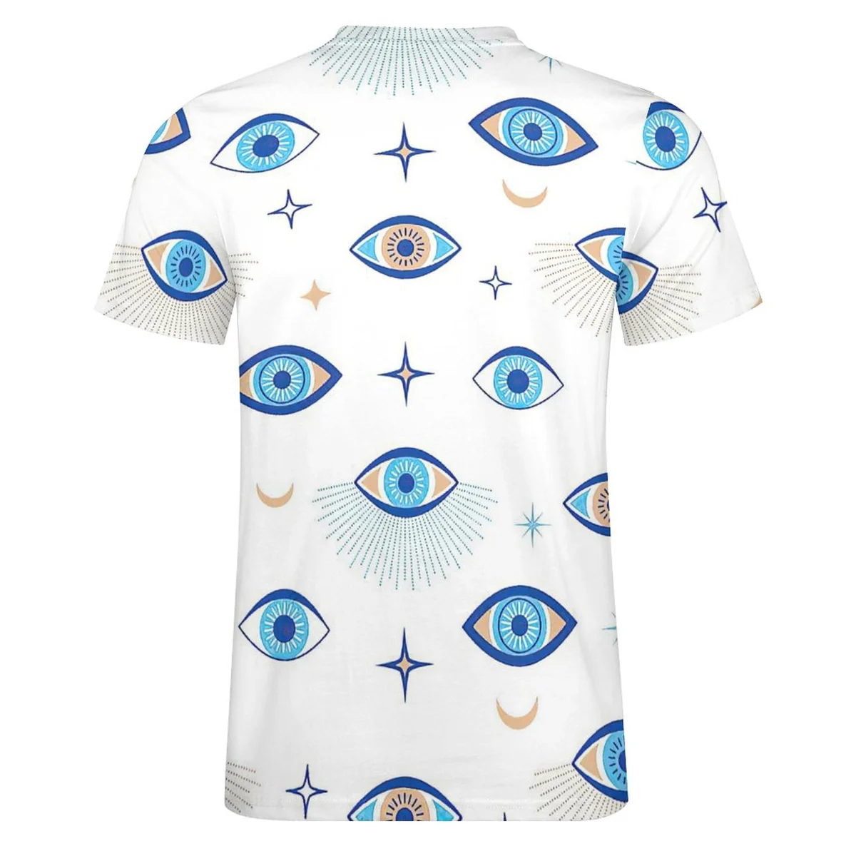 Men's Crew Neck Cotton Tee - Evil Eye Print - view 5