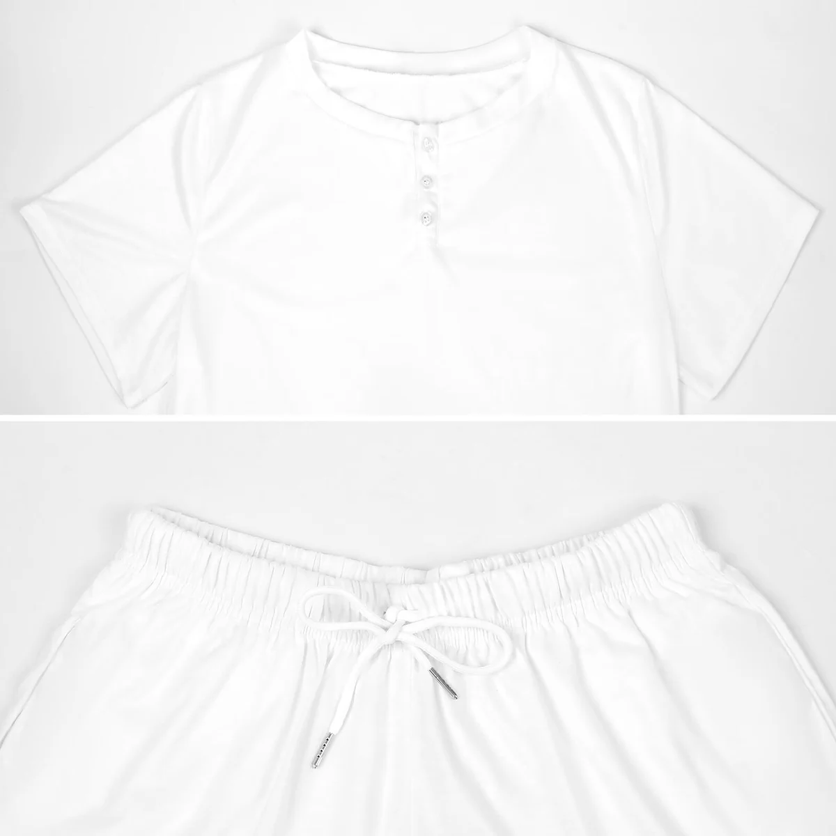 Women's Short Sleeve Tee and Shorts Pajama Set - Autumn Leaf and Acorn Graphic - view 8