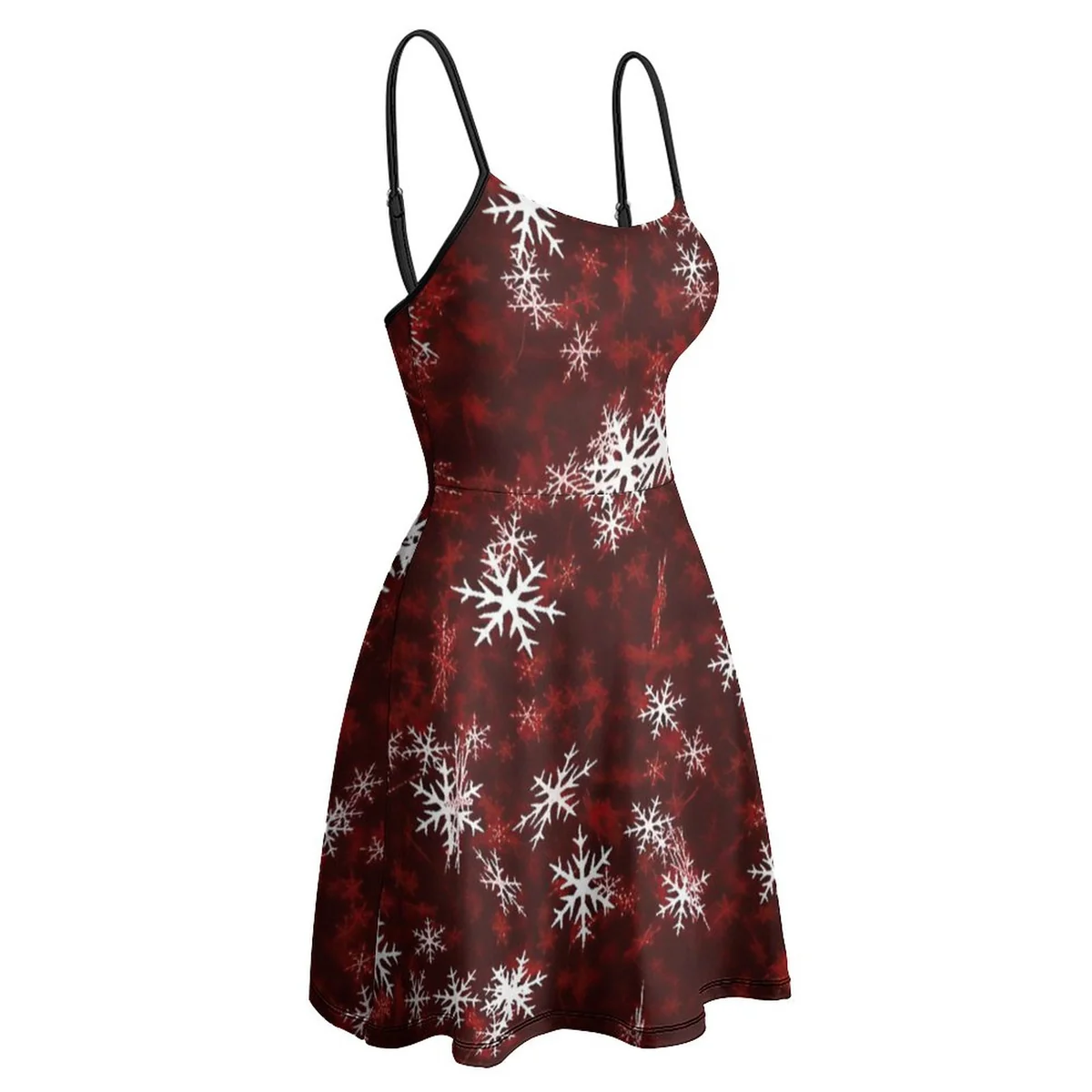 Women's Cami Skater Mini Dress - Snowflake Print - view 4