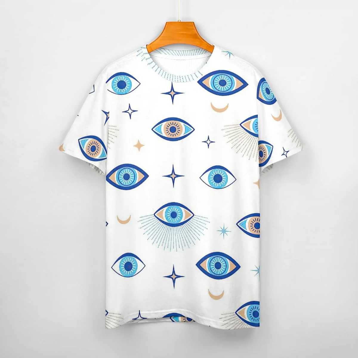Men's Crew Neck Cotton Tee - Evil Eye Print - view 3