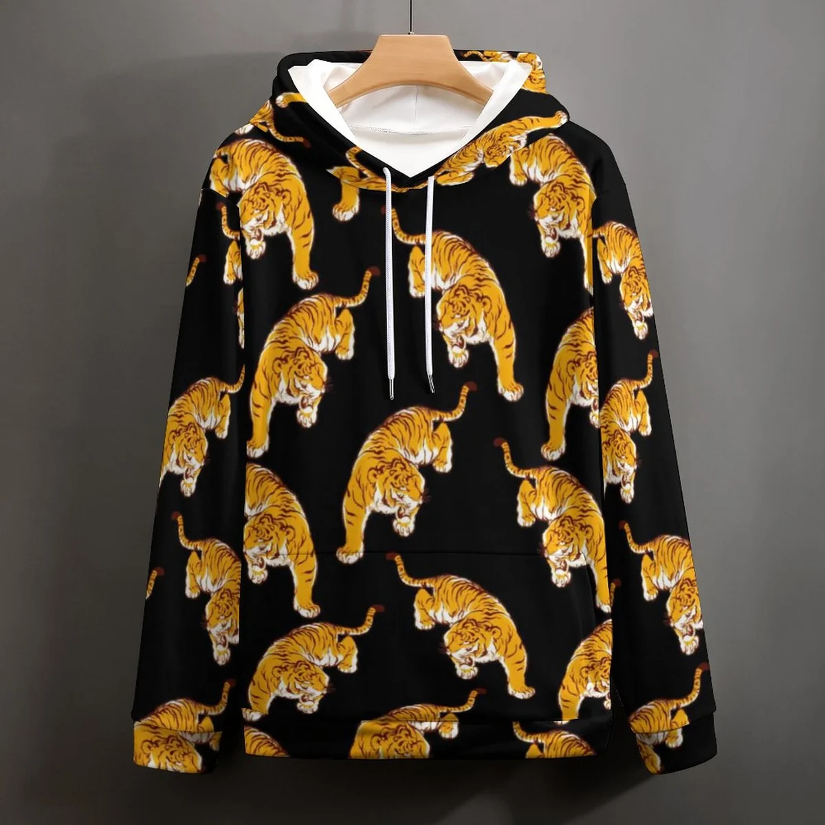 Unisex Pullover Hoodie - Prowling Tiger Print - view 4