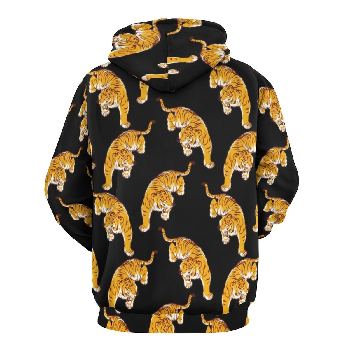 Unisex Pullover Hoodie - Prowling Tiger Print - view 3