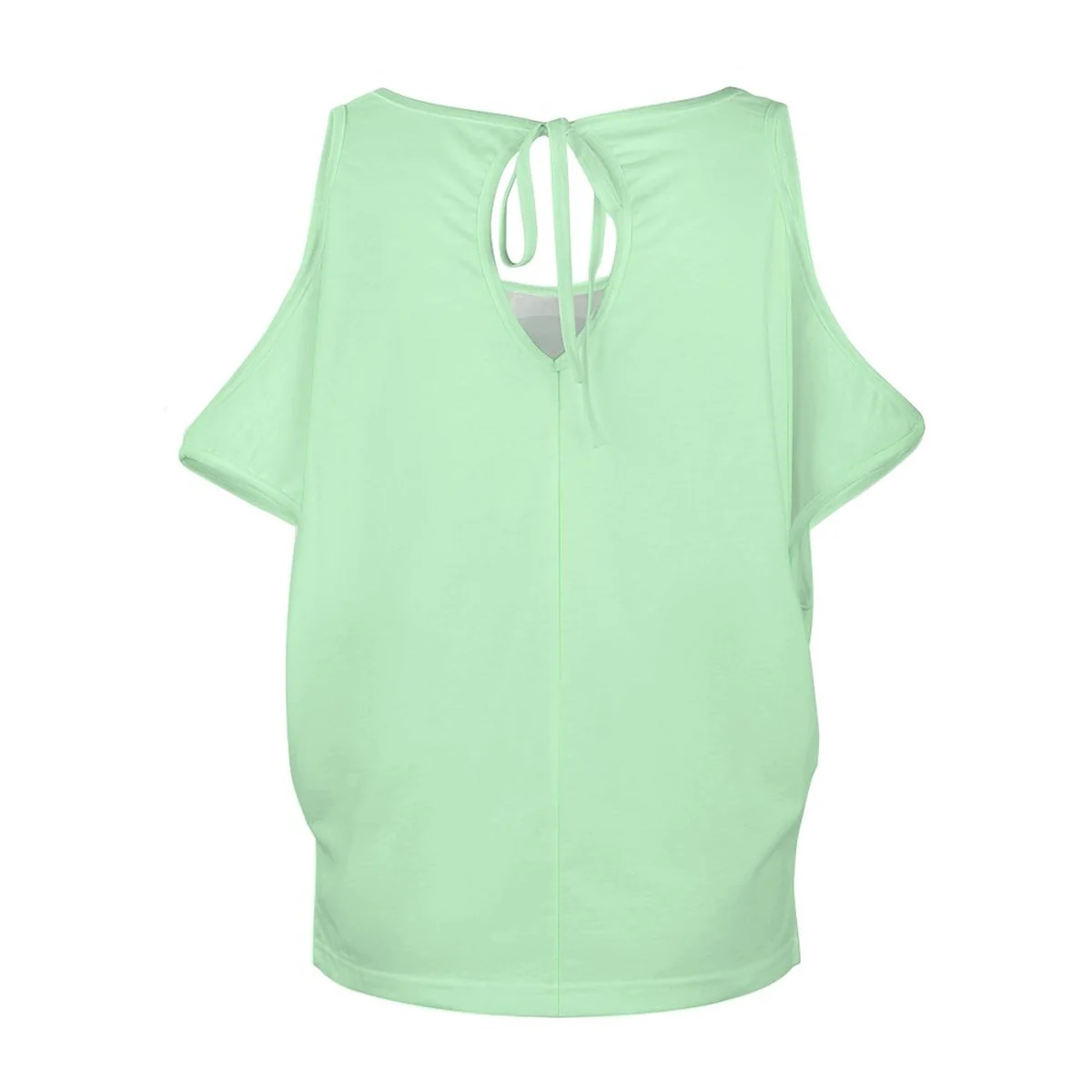 Women's Cold Shoulder Tie-Back Tee - Happy St. Patrick's Day Graphic - view 5