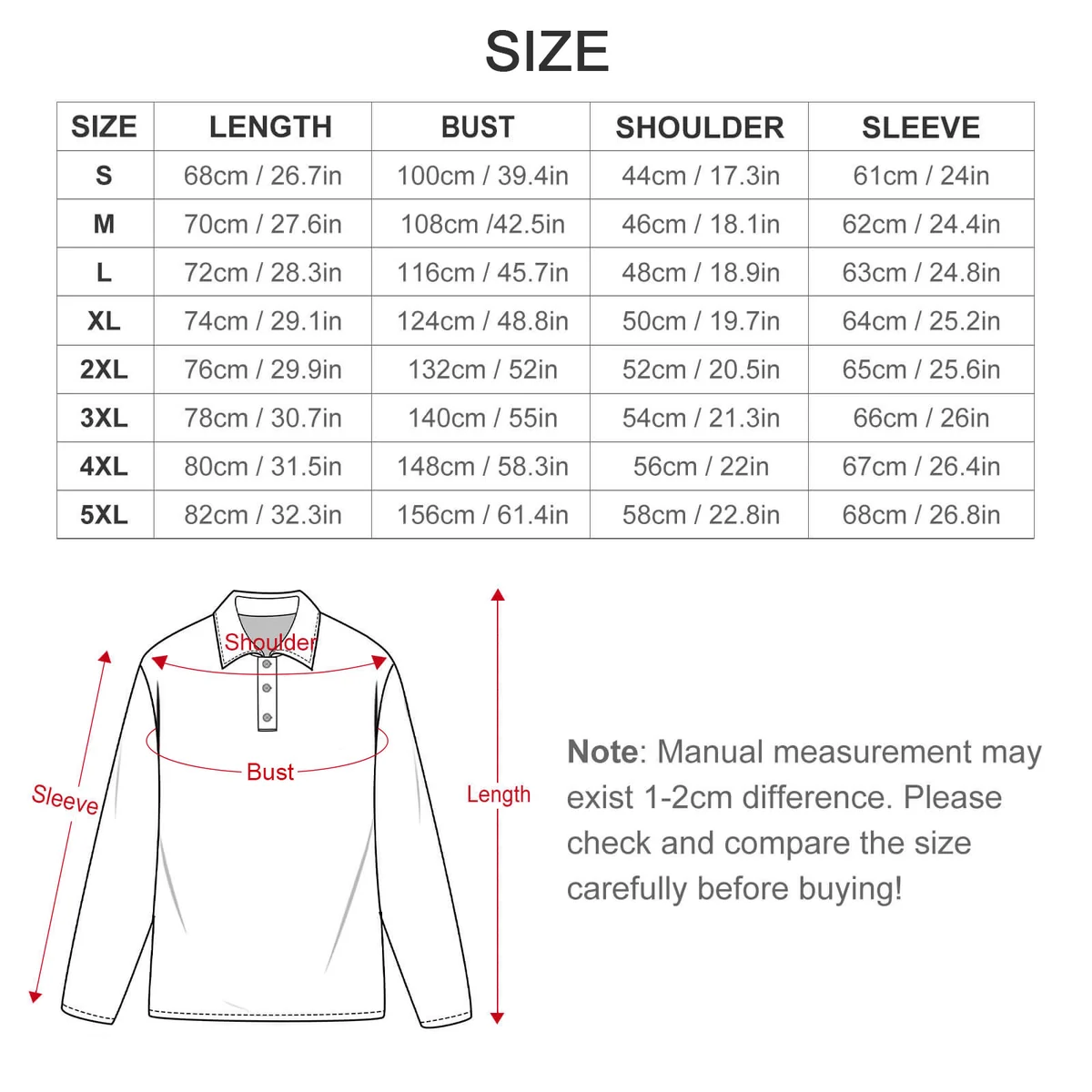Men's Long Sleeve Polo Shirt - Psychedelic Mushroom Print - view 6