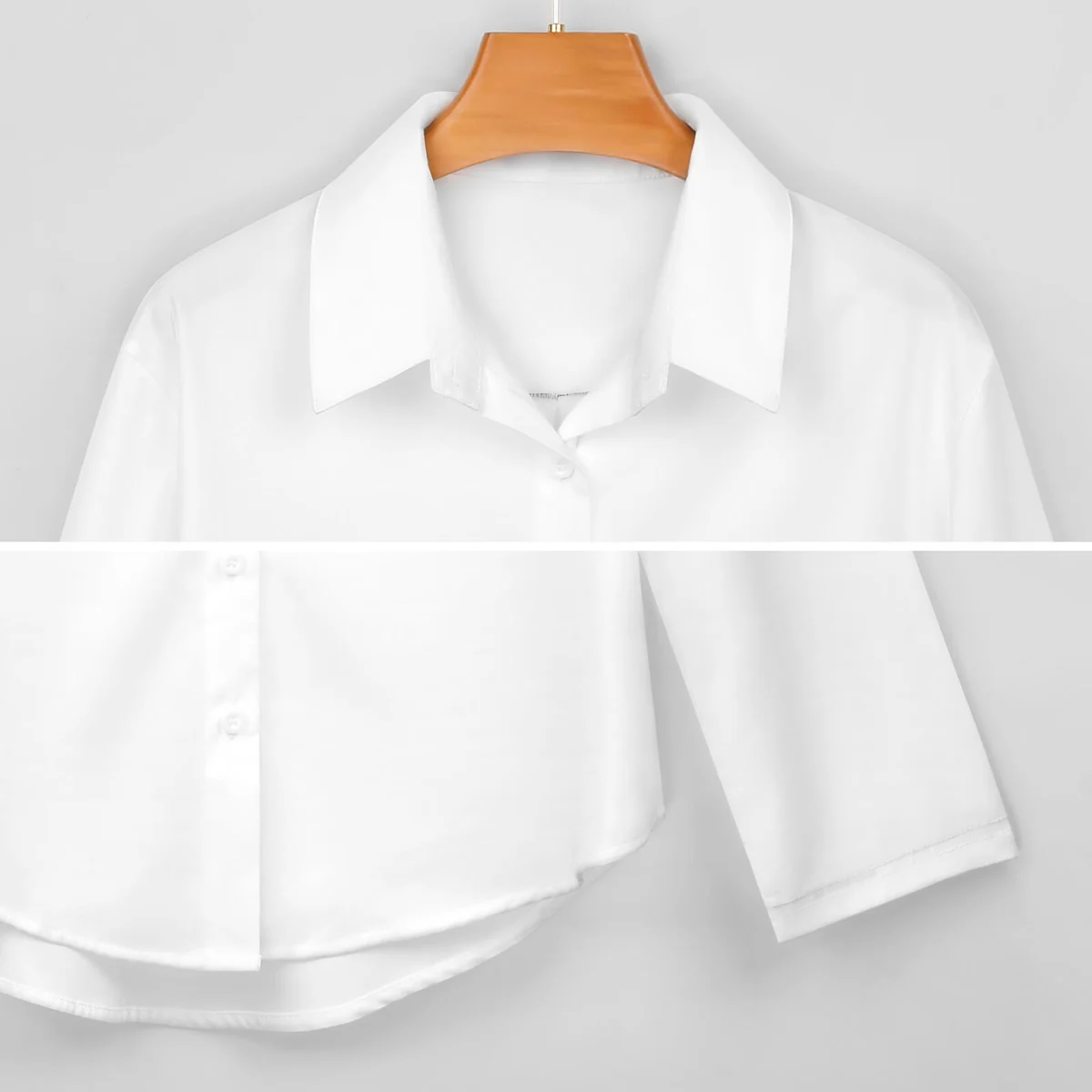 Women's Asymmetric Hem Button-Down Shirt - Autumn Plaid Print - view 7