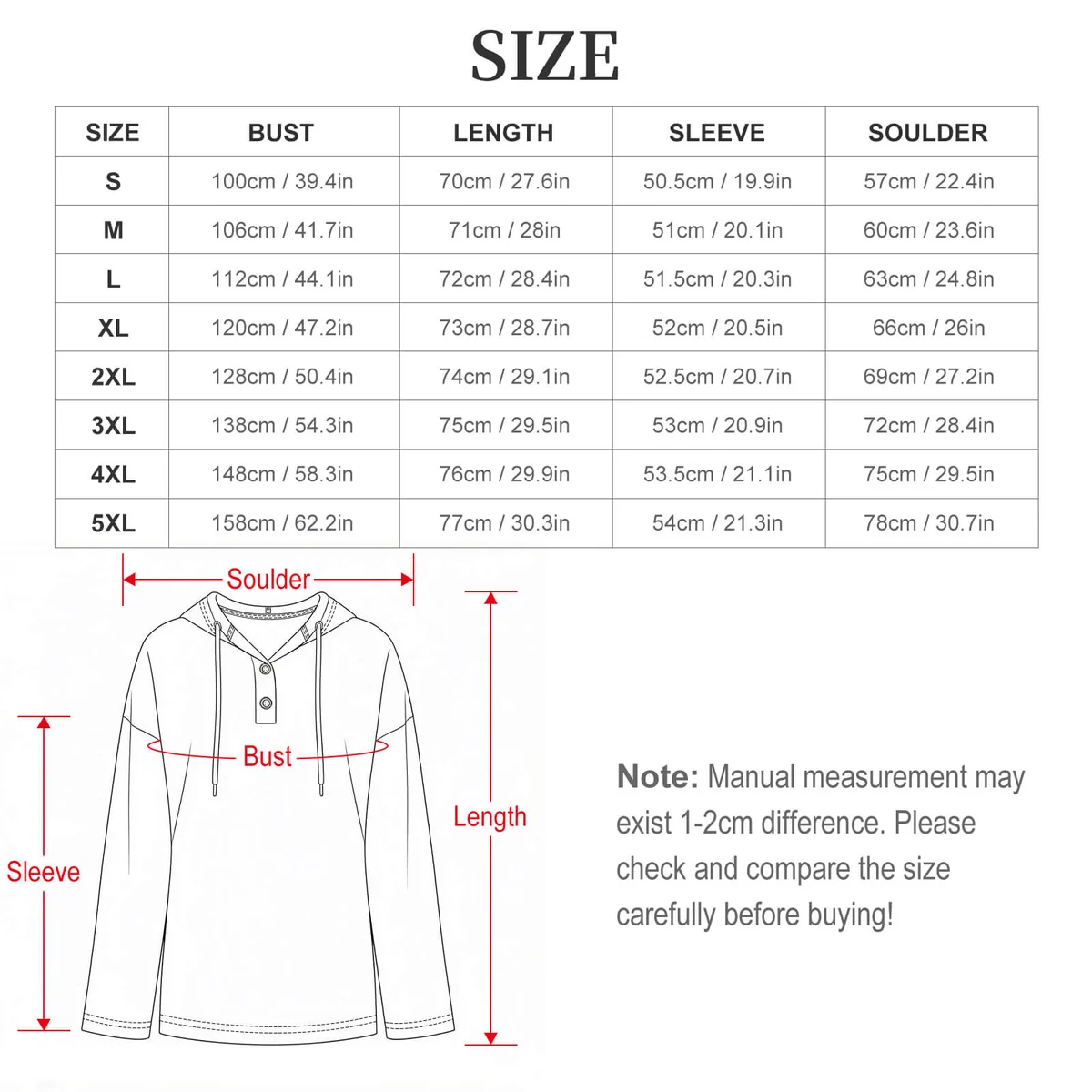 Women's V-Neck Button Hooded Pullover - Spring Blossom Field Print - view 6