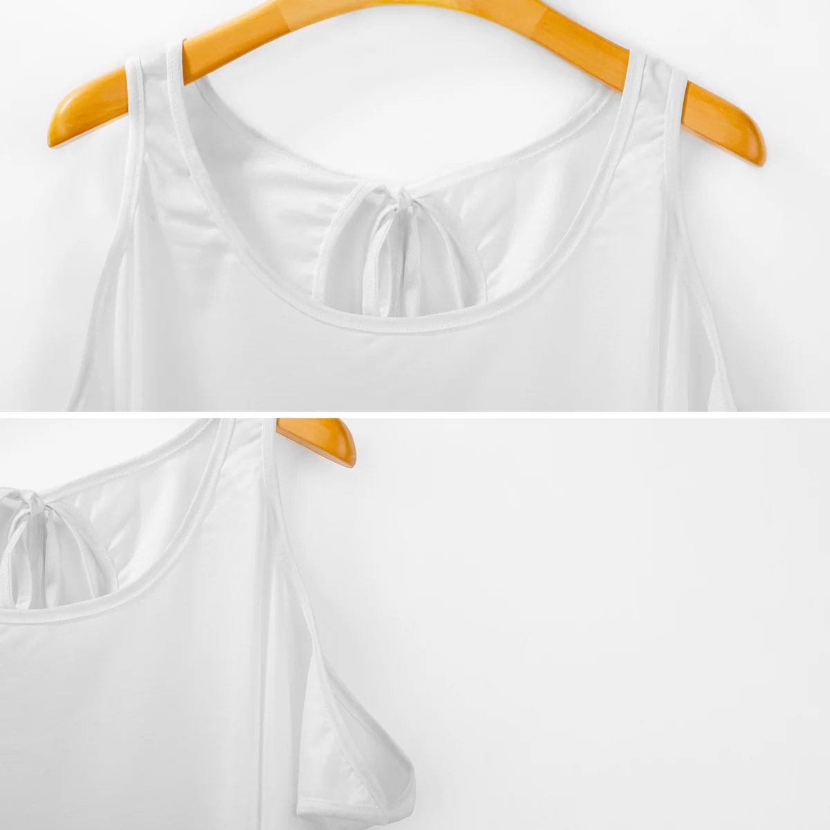 Women's Cold Shoulder Tie-Back Tee - Happy St. Patrick's Day Graphic - view 7