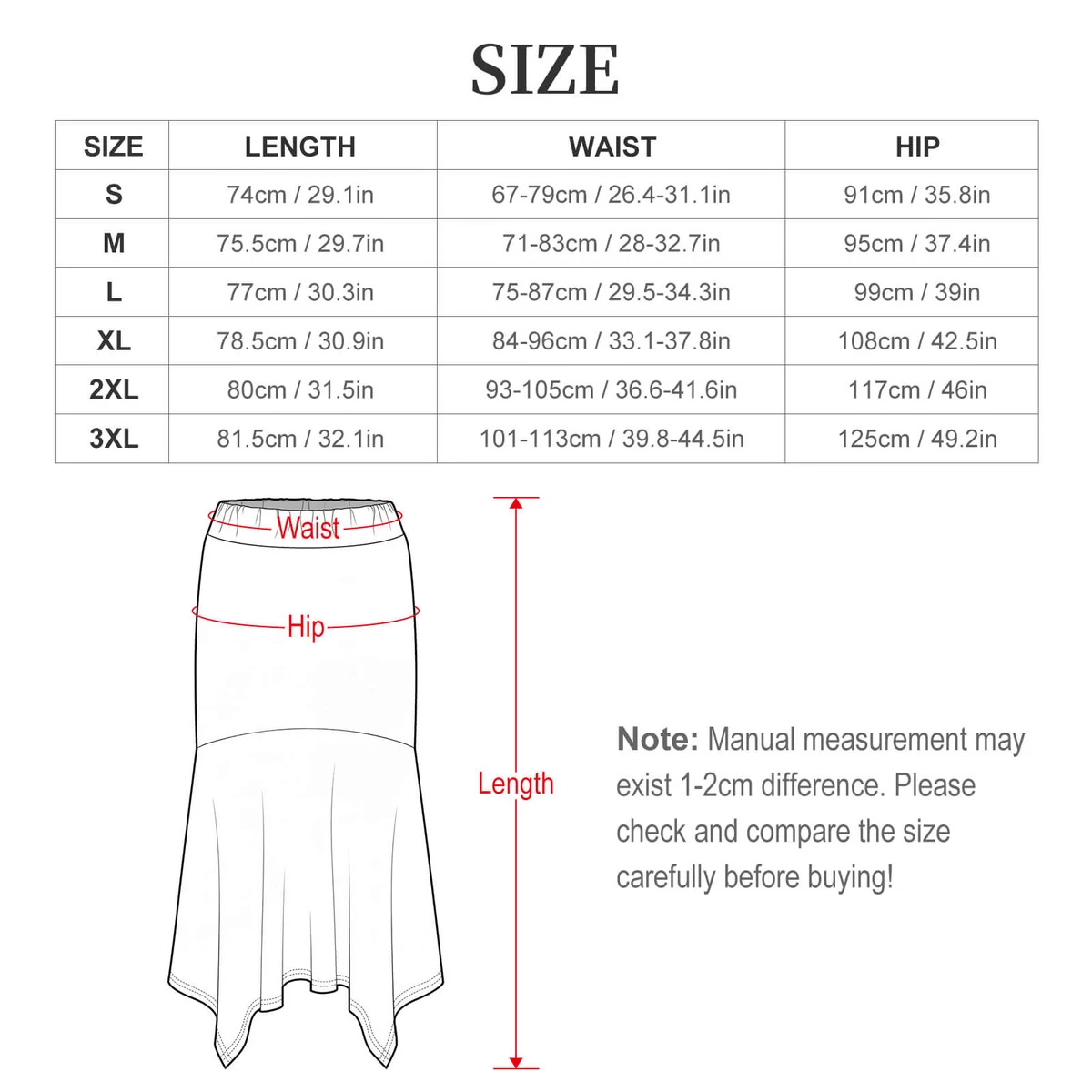 Women's Asymmetric Handkerchief Hem Midi Skirt - Watercolor Brushstroke Print - view 6