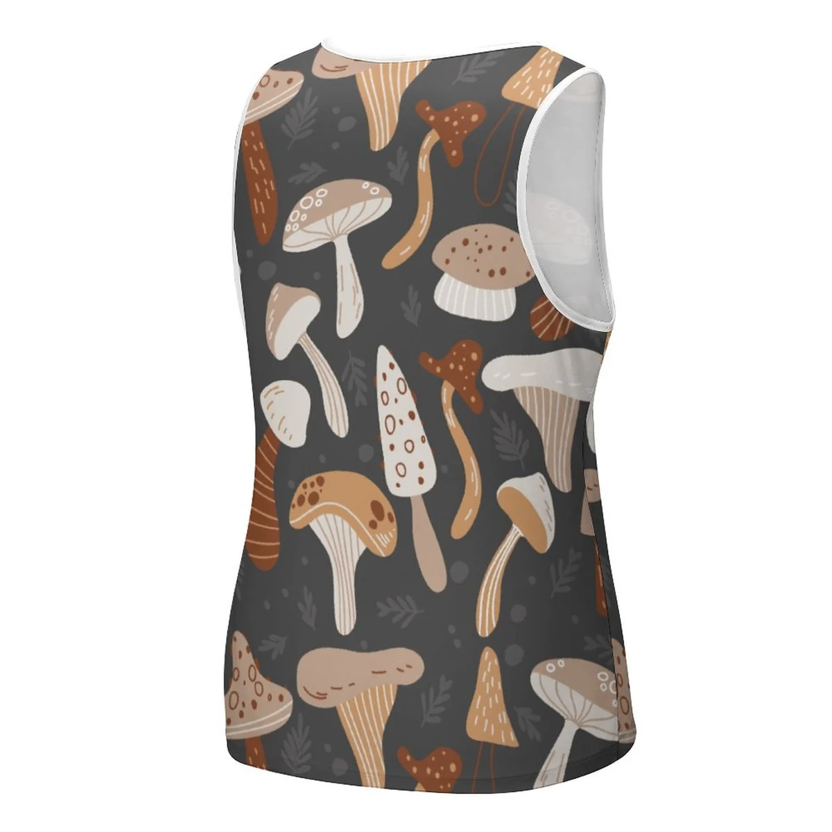 Unisex Crew Neck Tank Top - Woodland Mushroom Print - view 4