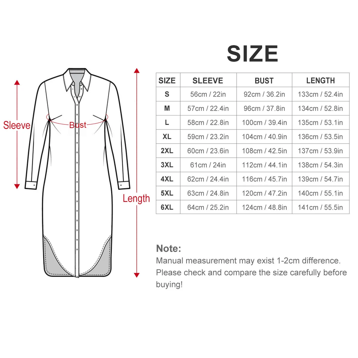 Women's Button-Down Long Sleeve Shirt Midi Dress - Thanksgiving Harvest Print - view 6