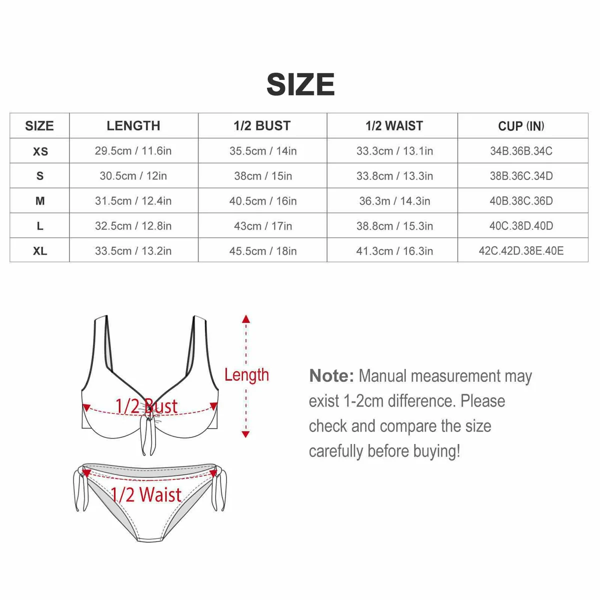 Women's Tie-Front V-Neck Bikini Set - Stars and Stripes Print - view 7