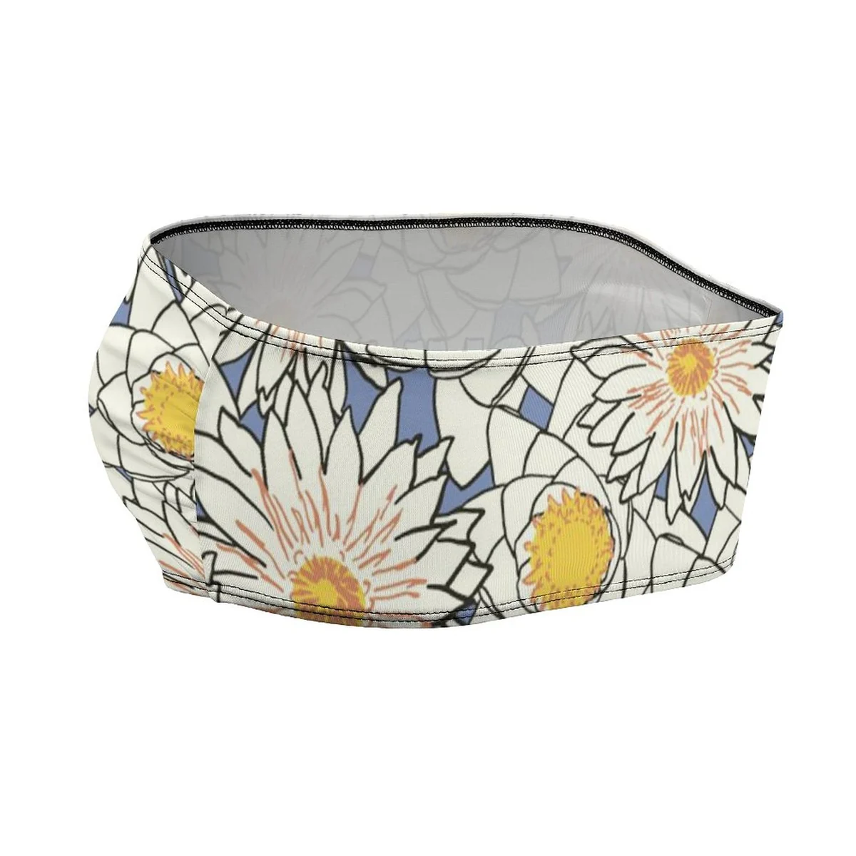 Women's Strapless Tube Crop Top - Summer Daisy Mosaic Print - view 5