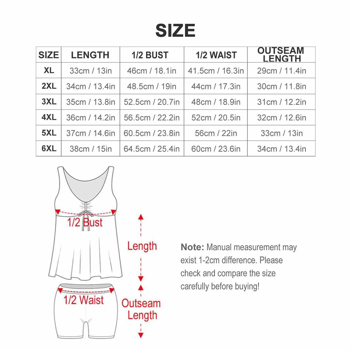 Women's Plus Size Tie-Front Flowy Tankini Set - Ginkgo Leaf Print - view 5