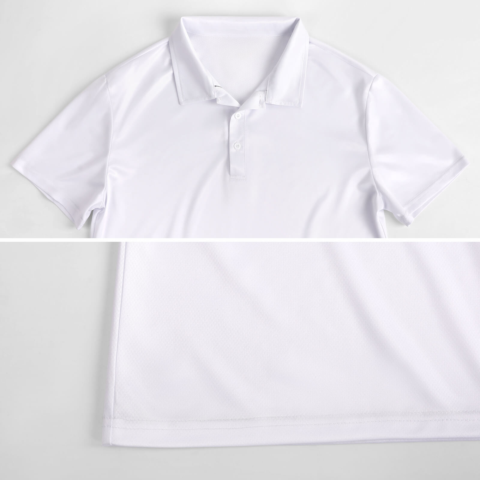 Men's Short Sleeve Polo Shirt – construction detail