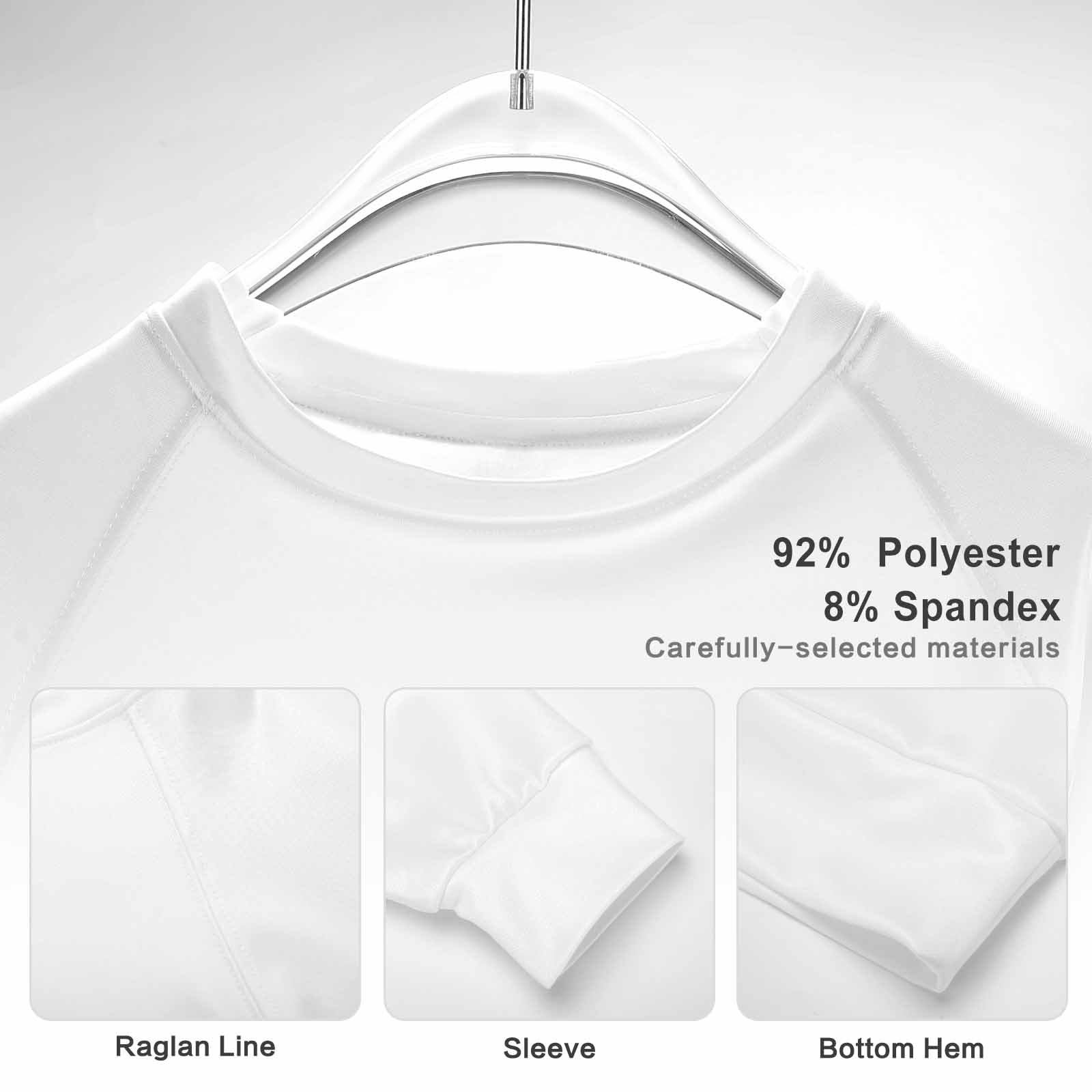 Women's Raglan Crew Neck Sweatshirt – construction detail