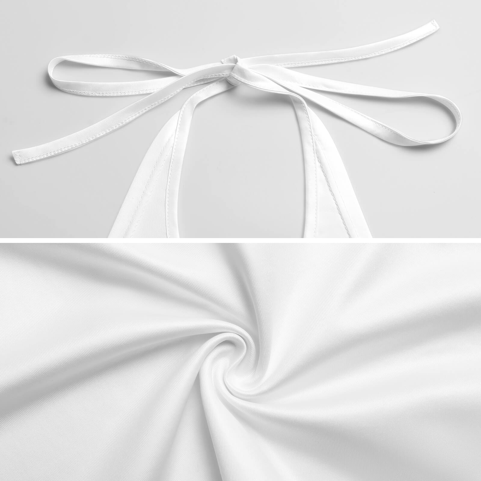 Women's Halter Tie Crop Top – construction detail