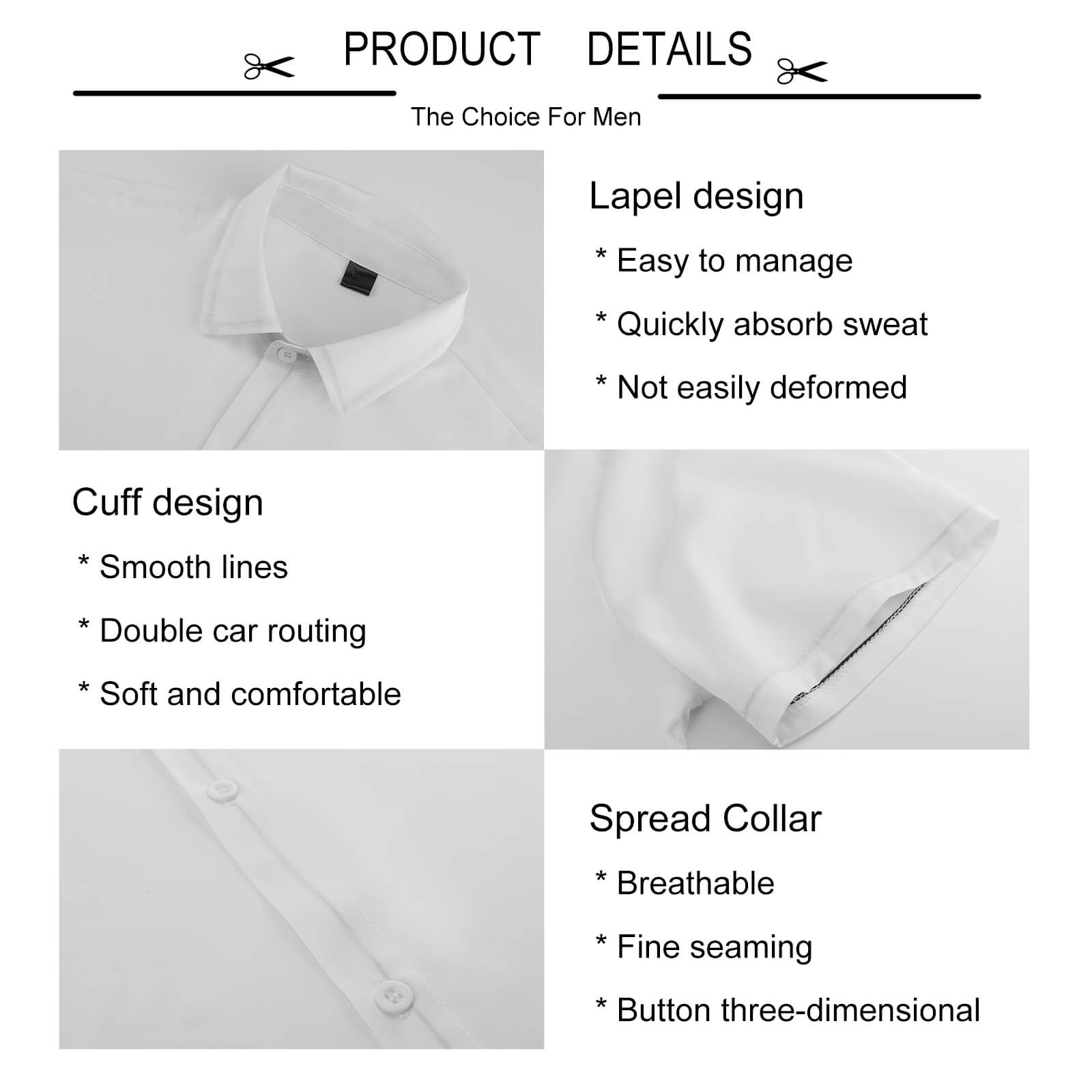 Men's Short Sleeve Button-Up Shirt – construction detail